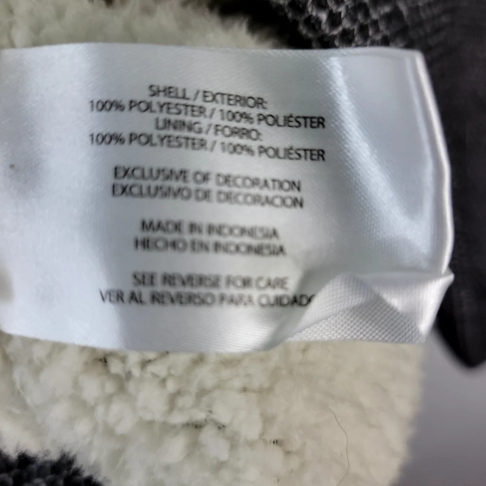 Mens Orvis Sherpa Lined 1/4 Zip Pullover Jacket Size XL Marled Gray/Black - Picture 7 of 9
